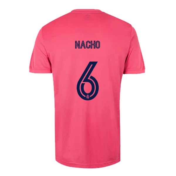 Camiseta Real Madrid Segunda equipo NO.6 Nacho 2020-2021 Rosa